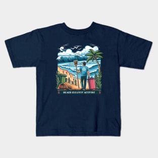 Beach Cleanup Activists - Beach Cleanup Tools Kids T-Shirt